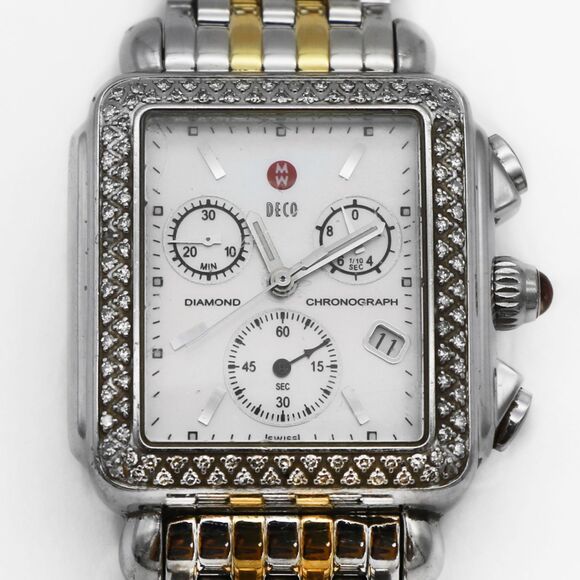 Michele Deco Diamond Chronograph Two-Tone Ladies Watch Ref. 71-6000 main image 5